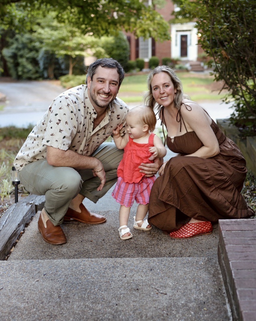 Laura, Colin, and Fallon together outdoors